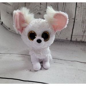 Ty Beanie Boos Phoenix the White Fennec Fox 6” Sparkle Eyes TySilk Plush 2021